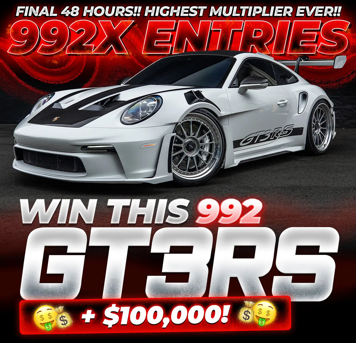 WIN THIS 992 PORSCHE GT3RS + $100,000!!