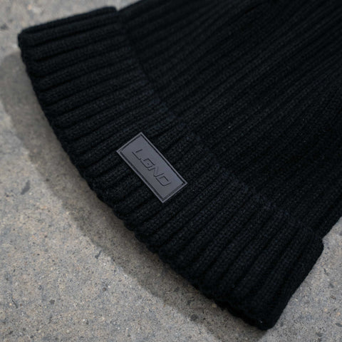 Black Jacquard Beanie secondary image