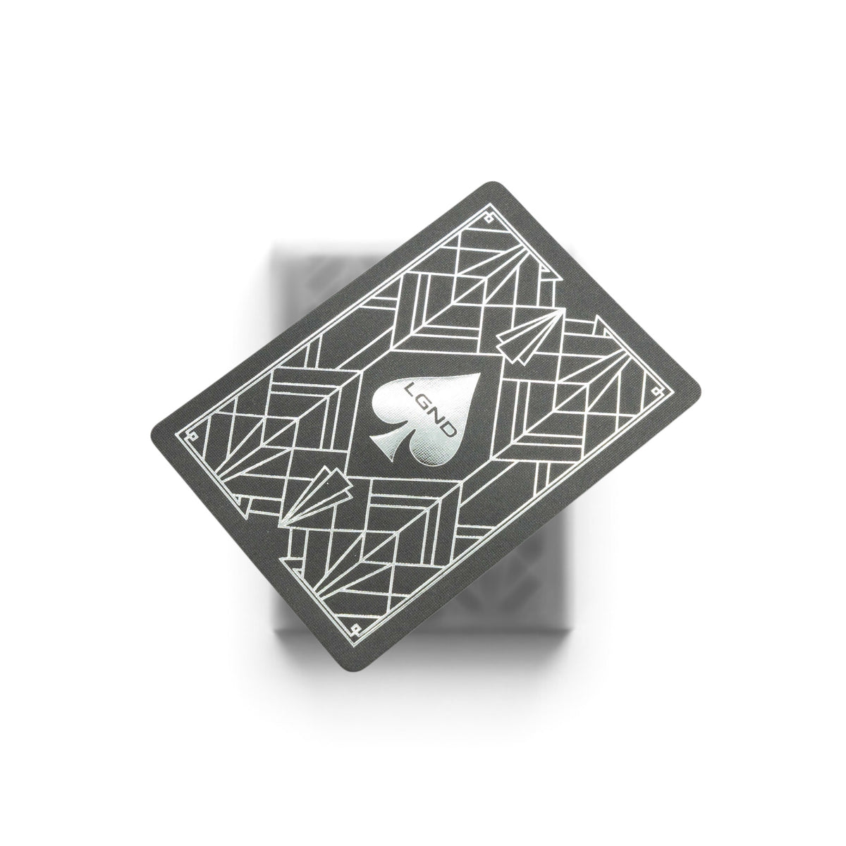 LGND Playing Cards silver foil card back with LGND spade