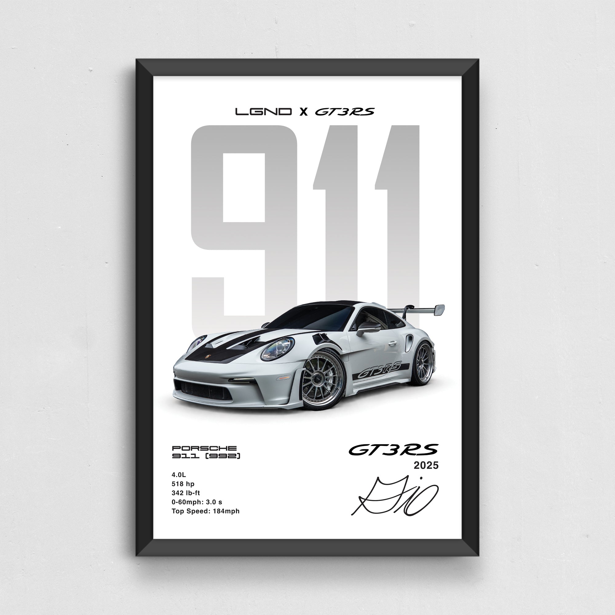 GT3RS 911 Spec Collector’s Print