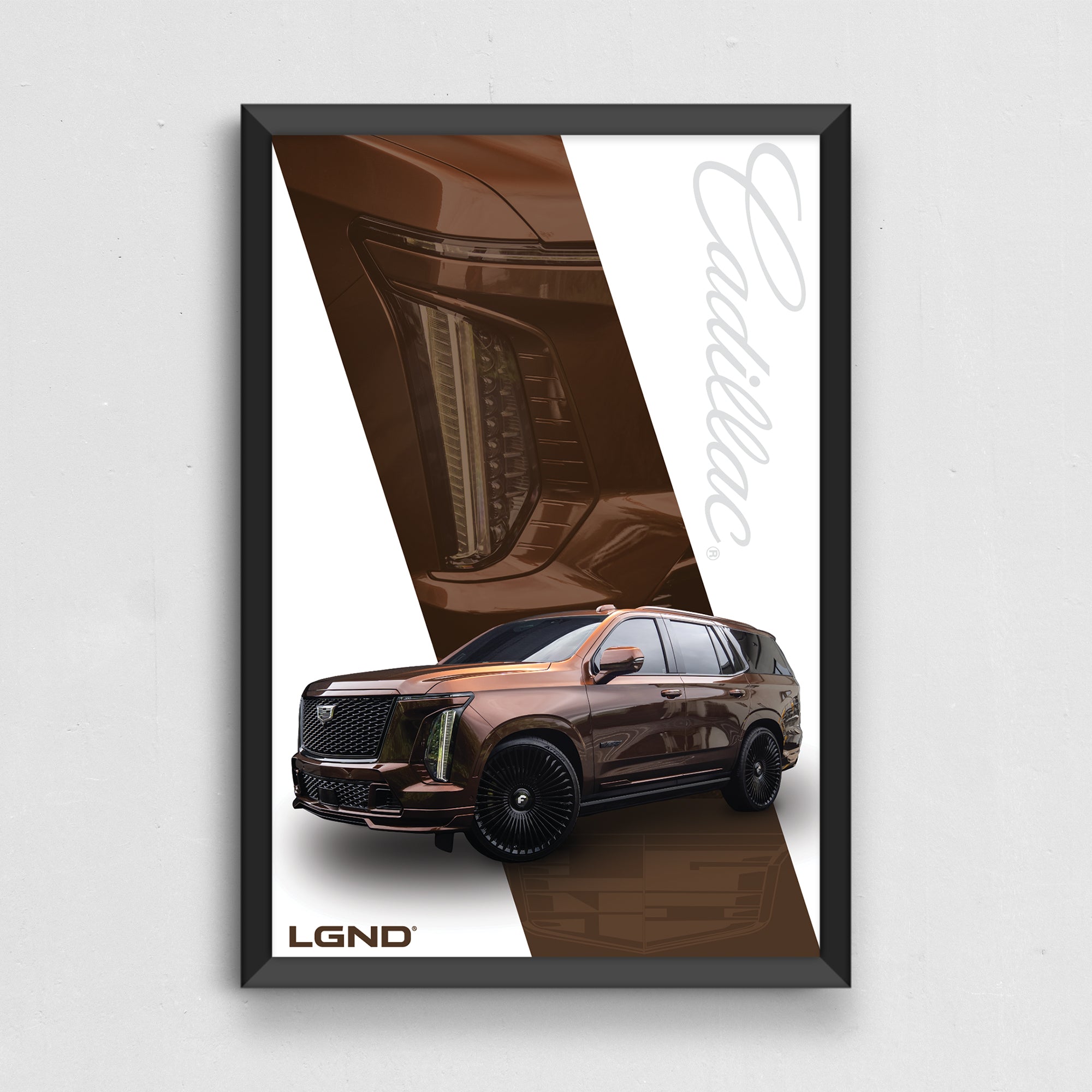 Escalade-V Full Spec Collector's Print in matte black frame