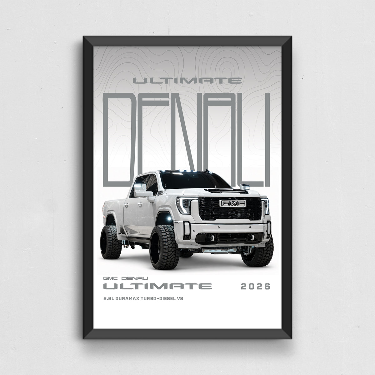 Denali Ultimate Full Spec Collector's Print in matte black frame