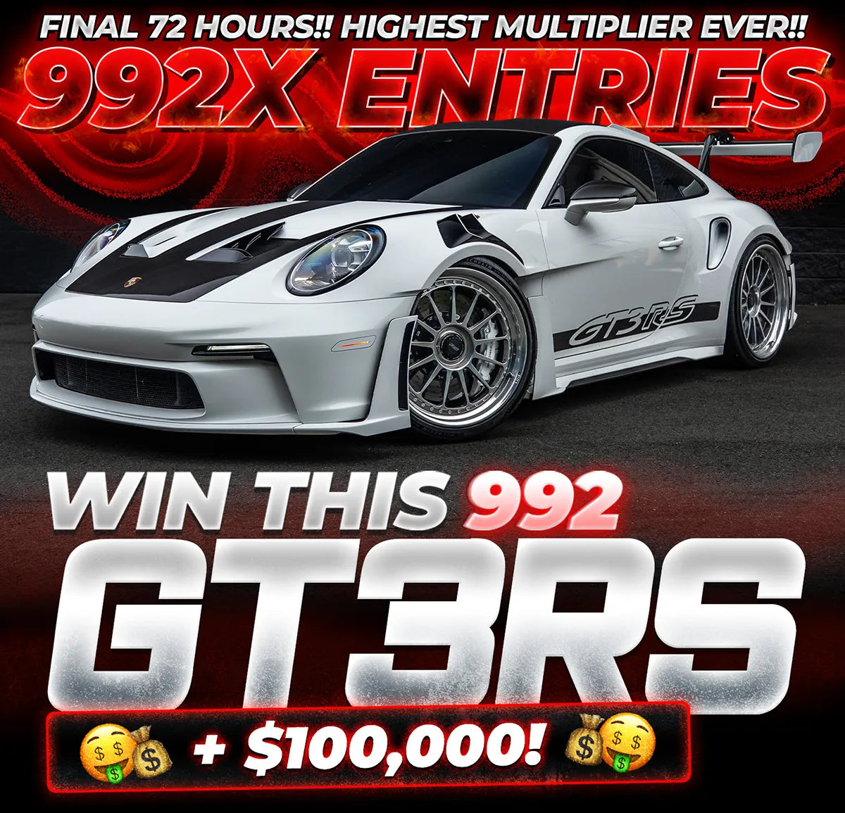 WIN THIS 992 PORSCHE GT3RS + $100,000!!