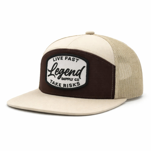 完売品　575PL POLYESTER LINEN CASQUETTE ML 7-Panel Heritage Trucker Cap – LGND SUPPLY CO.