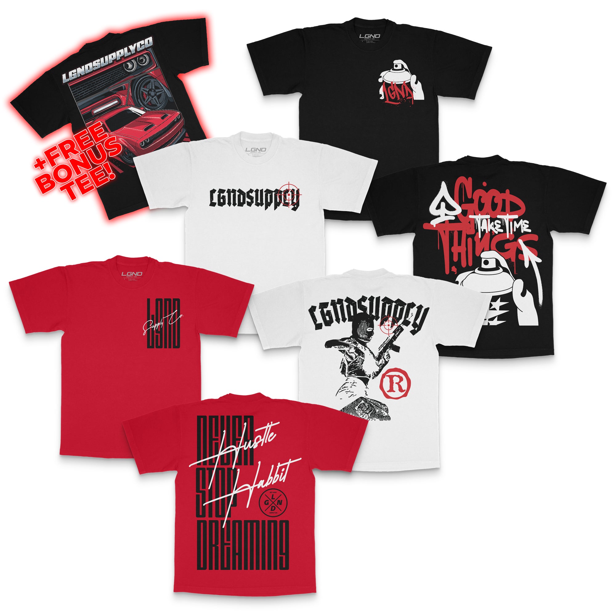 Limited LGND74™ Tee Pack — Buy 3, Get 1 Free
