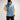 Blue Cream Embroidered Hoodie
