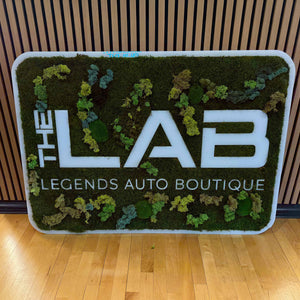 THE LAB Moss Wall Sign — One-of-One Display Piece (Founder-Signed)
