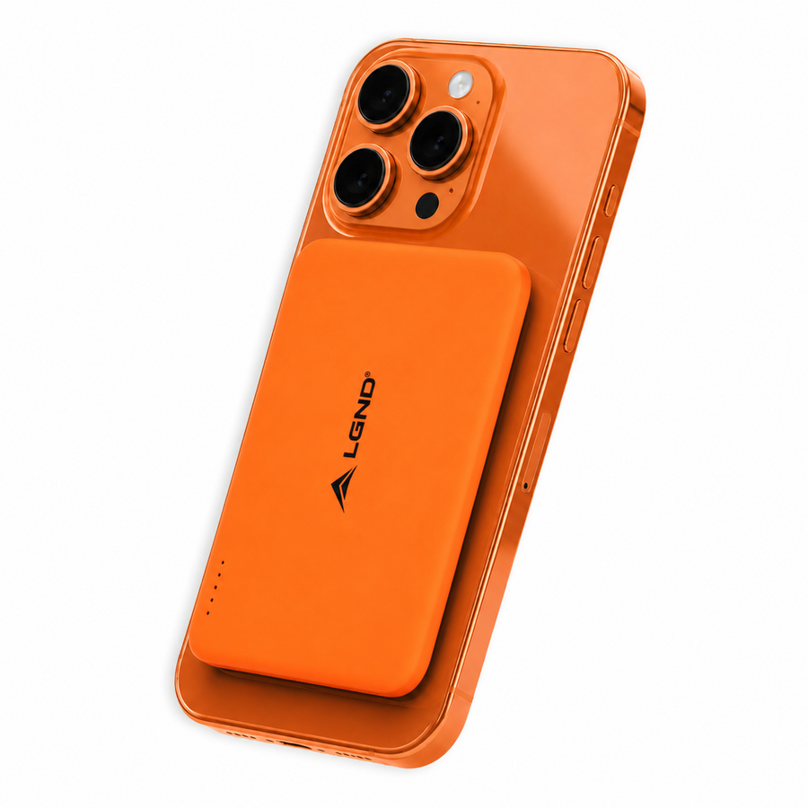 Slim Magnetic Power Bank - Blaze Orange