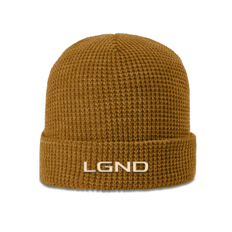 Camel Waffle Knit Beanie