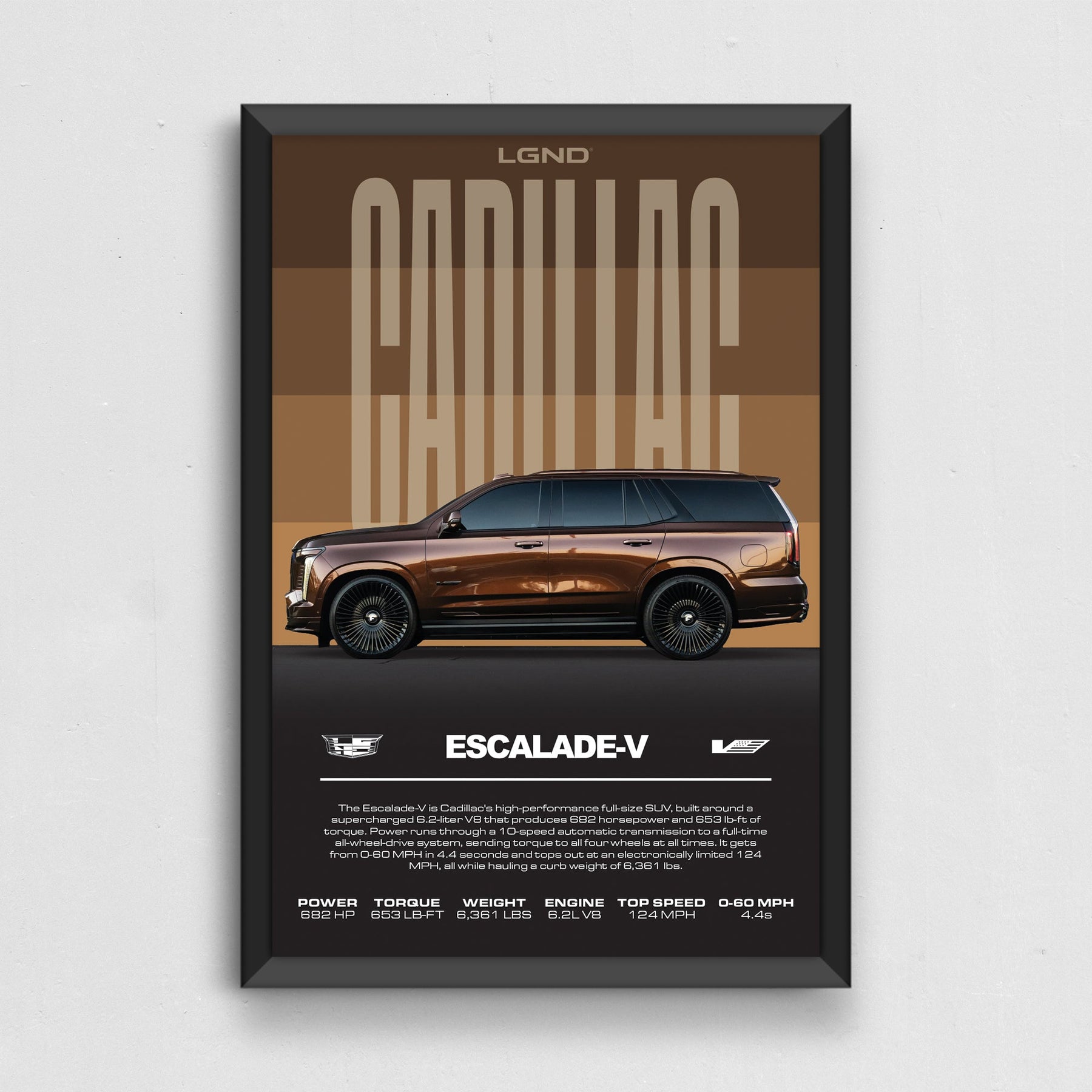 Escalade-V x LGND Collector's Print in matte black frame