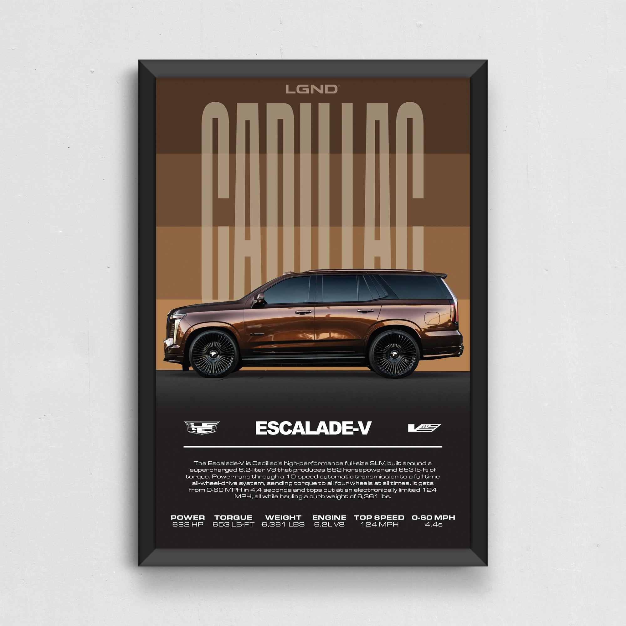Escalade-V x LGND Collector's Print in matte black frame