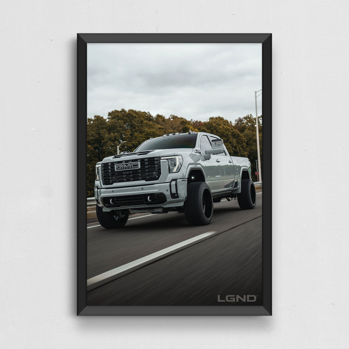 Denali Ultimate Chalk Grey Collector's Print in matte black frame