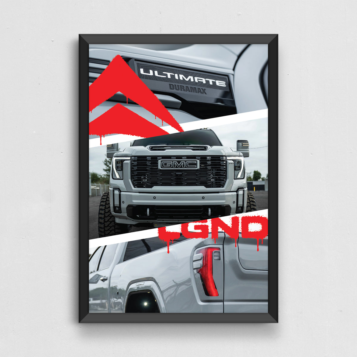 Denali Ultimate Graffiti Collector's Print in matte black frame