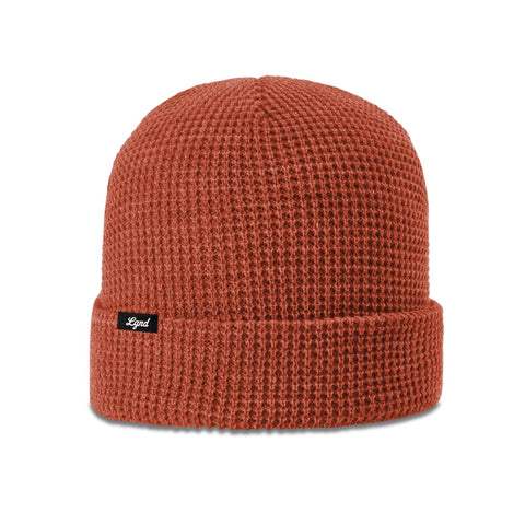 Rust Waffle Knit Beanie