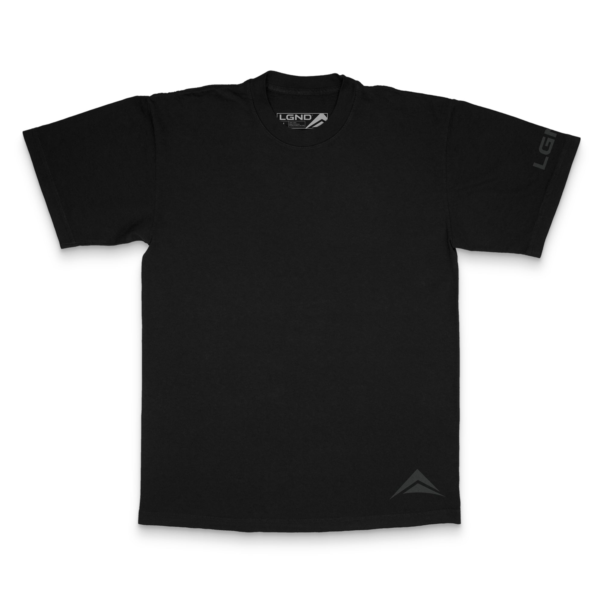 LGND Supply Co Lights Out Tee in black with tonal logo