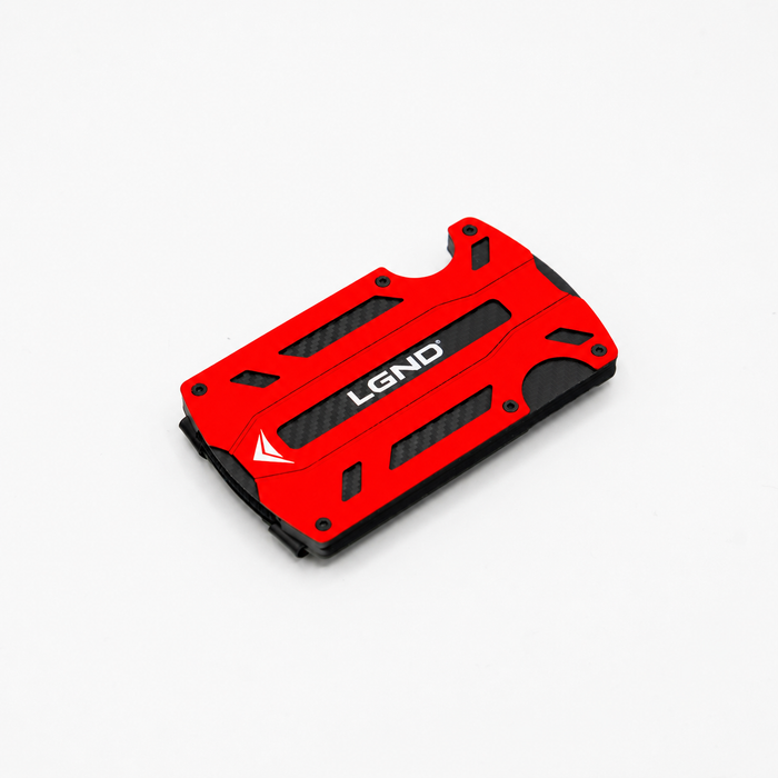 Tactical Wallet — Aircraft-Grade Aluminum - Crimson