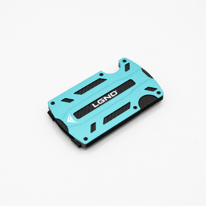 Tactical Wallet — Aircraft-Grade Aluminum - Miami Blue