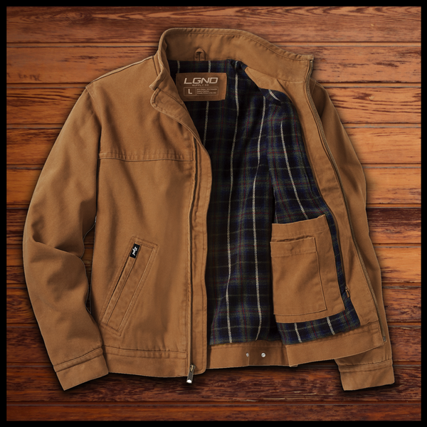 Washed Duck Cloth Flannel-Lined Work Jacket