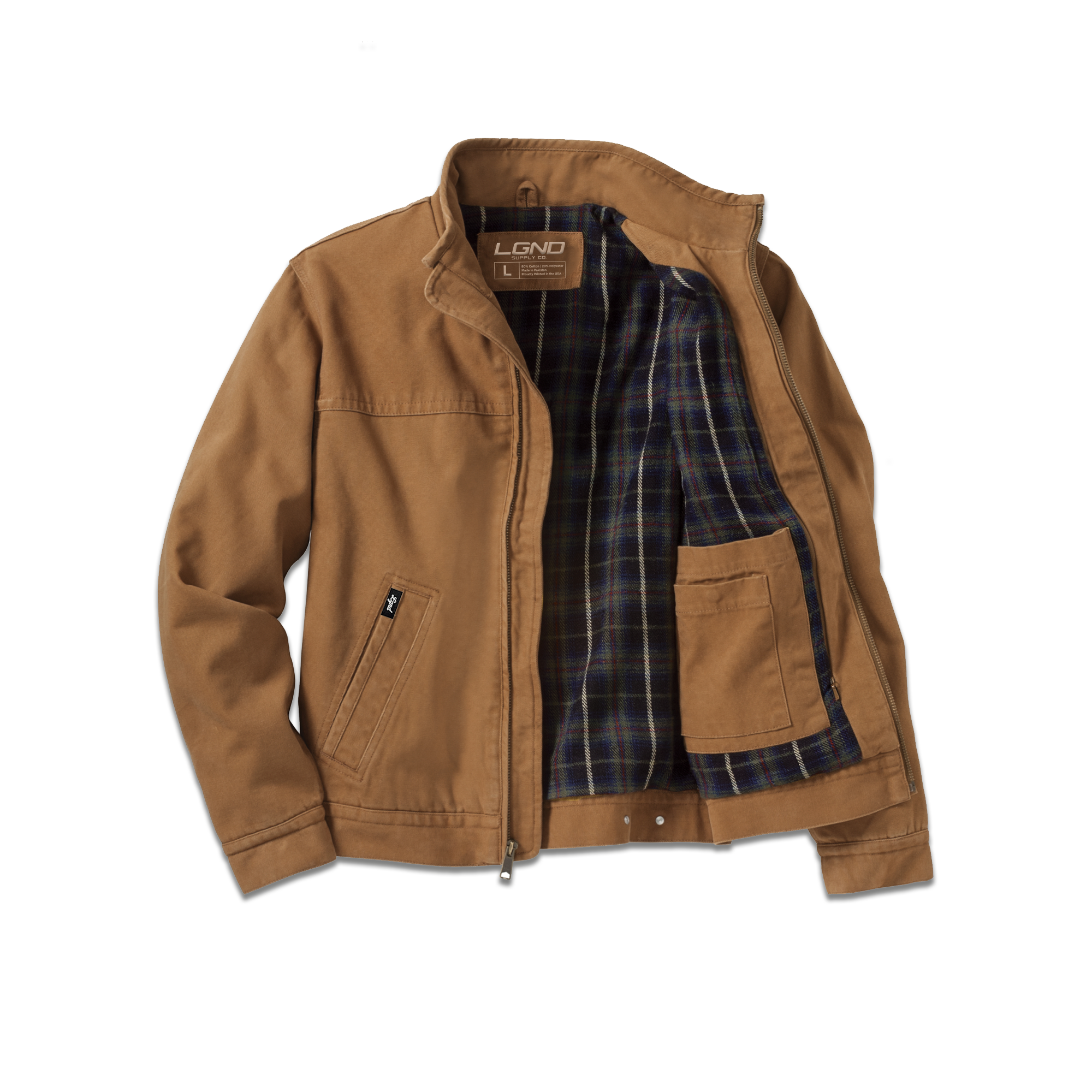 Washed Duck Cloth Flannel-Lined Work Jacket