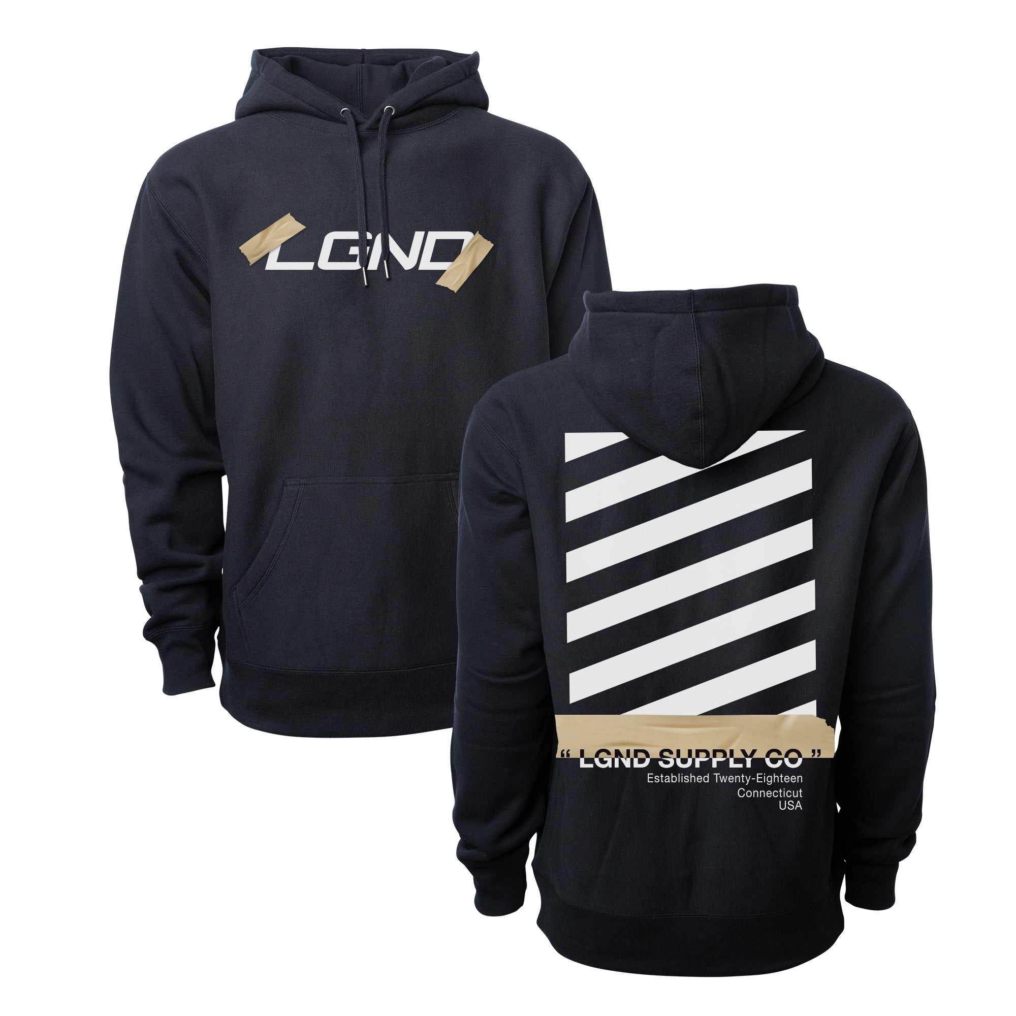 Taped Super Heavyweight Hoodie - Black